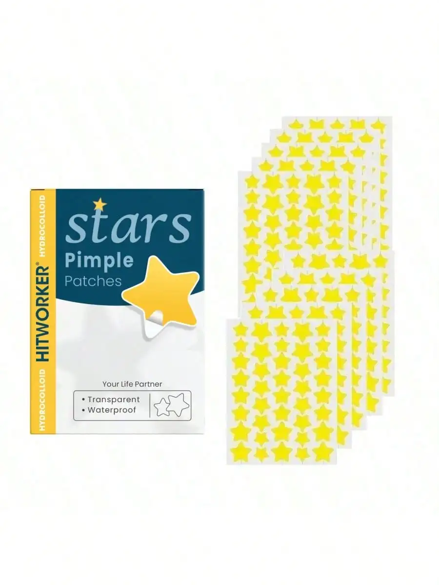 

400/120 yellow star shaped face mask acne stickers, acne cover stickers, waterproof, gentle, and non irritating to the skin