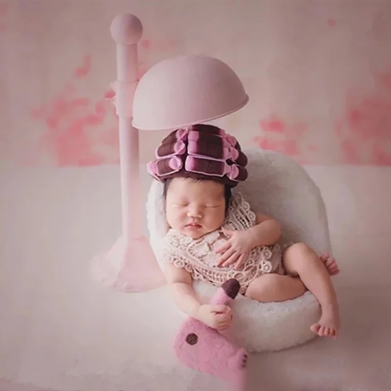 Newborn Photography Creative Iron Bucket Props Baby Girl Bathtub Posing Container Bucket Infant Studio Shooting Accessories