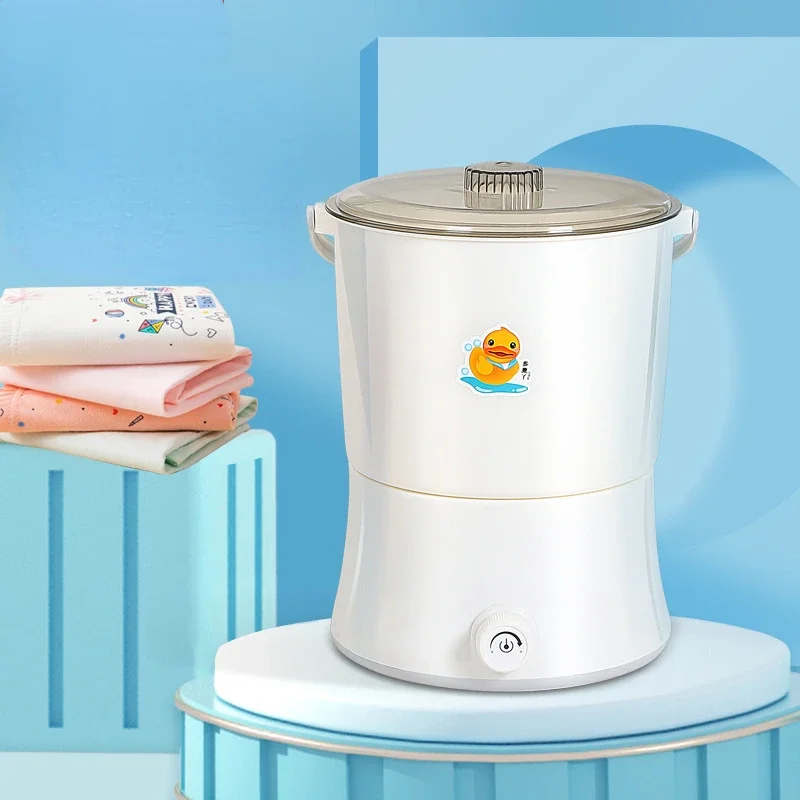 دلو منفصل مع قاعدة غسالة صغيرة المنزل مريحة التنظيف شبه التلقائي الملابس الداخلية دلو واحد المحمولة غسالة