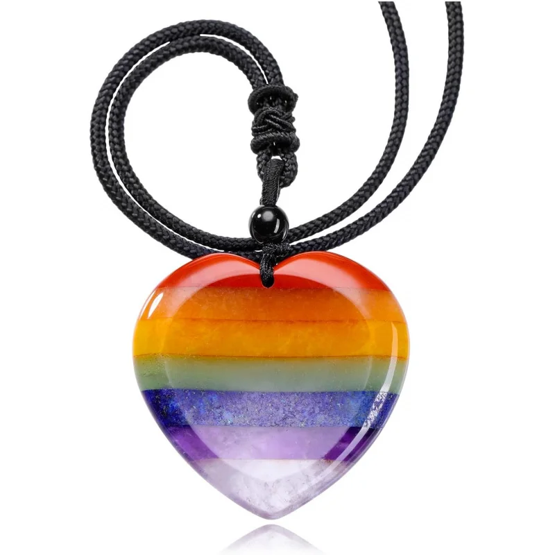 

GEHECRST Natural Chakra Necklace for Women Healing Gemstone Pendant Necklace Meditation Balancing Jewelry Gifts