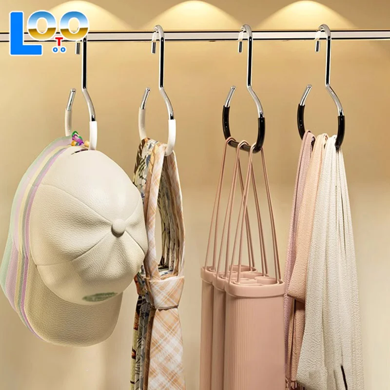 10pcs วงกลมแหวนแขวนหมวก 8 หมวกชั้นวางเบสบอลหมวก Organizer ผ้าพันคอผ้าเช็ดตัว Tie ผู้ถือสําหรับตู้เสื้อผ้าประหยัดพื้นที่