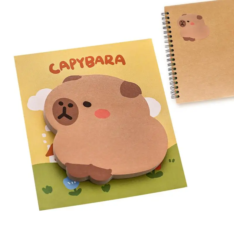 2024 K-awaii Capybara Bear Animals Memo Pad N Times Sticky Notes To Do List Planner Sticker Notepad Gift Stationery Decor