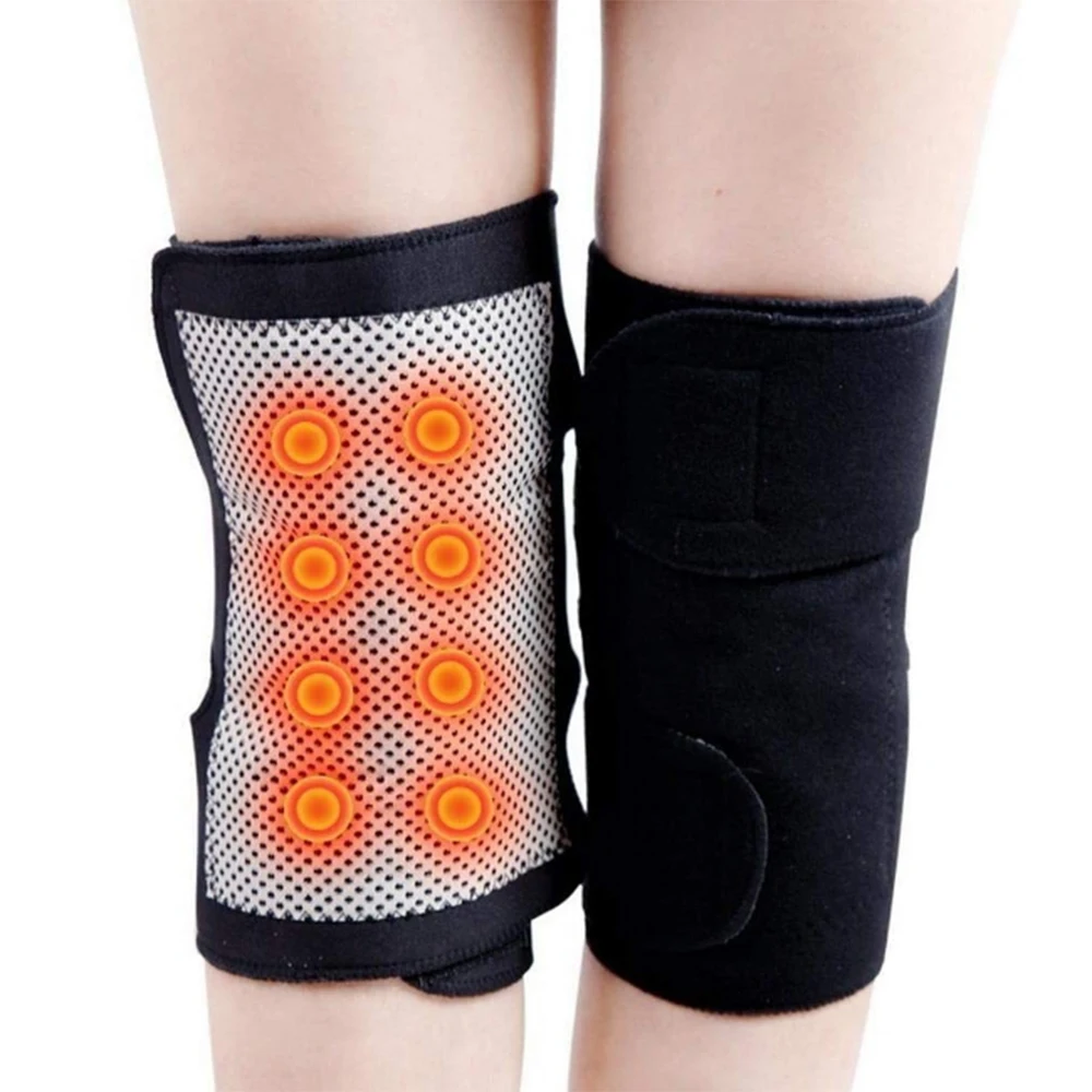 2PCS Self Heating Knee Braces Sleeve Tourmaline Knee Support Infrared Keep Warm Knee Pads for Arthritis Joint Pain Relief