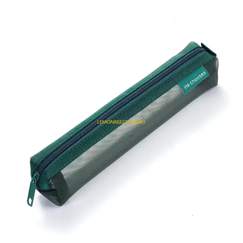 

C90C Clear Mesh Cancil Case Small Light Weew Cencil Bag See через организаторов пера
