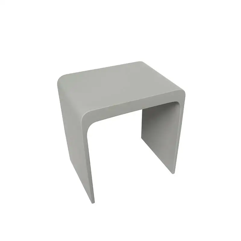 

Waterproof Shower Stool - Matte Grey, 16"x15"x11", Modern Ergonomic Design, Durable & Easy to Clean, Perfect for Spa & Bathroom