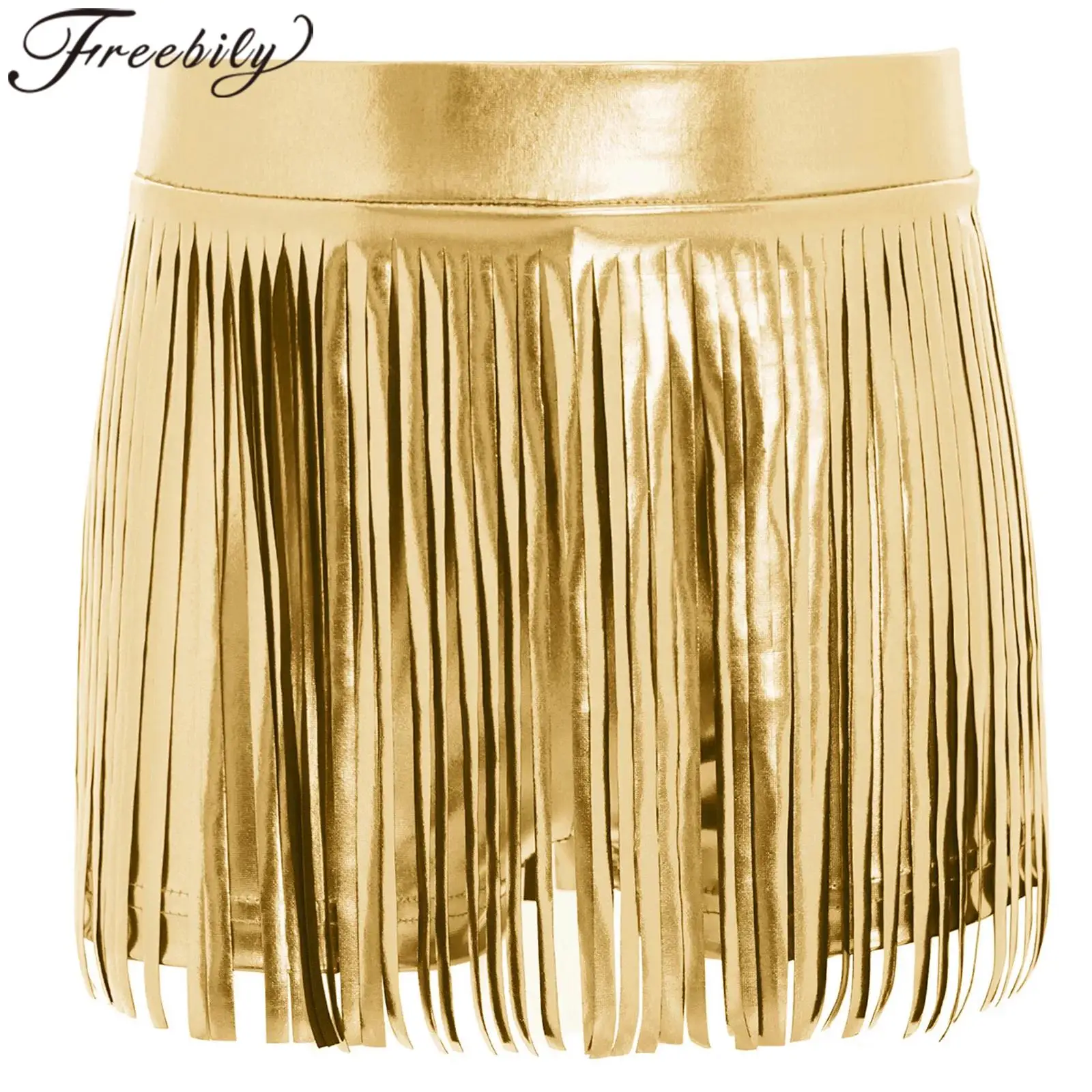 

Юбки для девочек в стиле ча-ча-ча, одежда для выступлений на сцене, юбка с металлическими бахромами, детский костюм для латиноамериканских и джазовых танцев, одежда для танцев румба