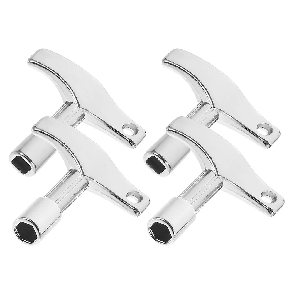 

4pcs Tuner Key Zinc Alloy Hexagon Square Head Key Durable For Jazz Drums Drum Tuning Tool Drum Accessories Replacement Gift