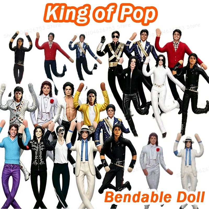 Michael Jackson Plüschpuppe mit Drahtgestell, bewegliche Gelenke, abstraktes Spielzeug, Fan-Sammlerstück, Geschenk, Heimdekoration – Detail 6
