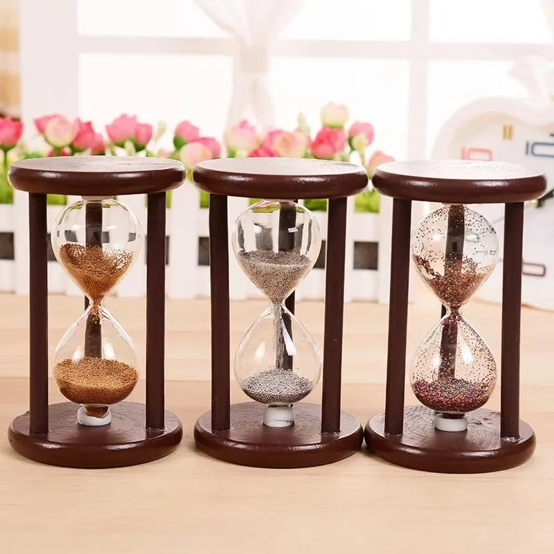 Vintage Minimalist Wooden Hourglass Restaurant Table Creative Decorations