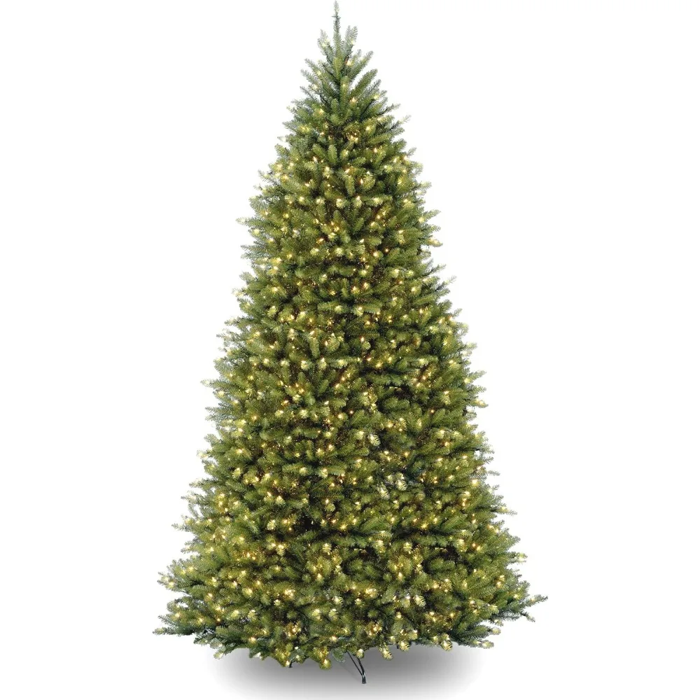 

Pre-Lit Artificial Full Christmas Tree, Green, Dunhill Fir, Dual Color LED Lights, Includes PowerConnect and Stand, 10 Feet