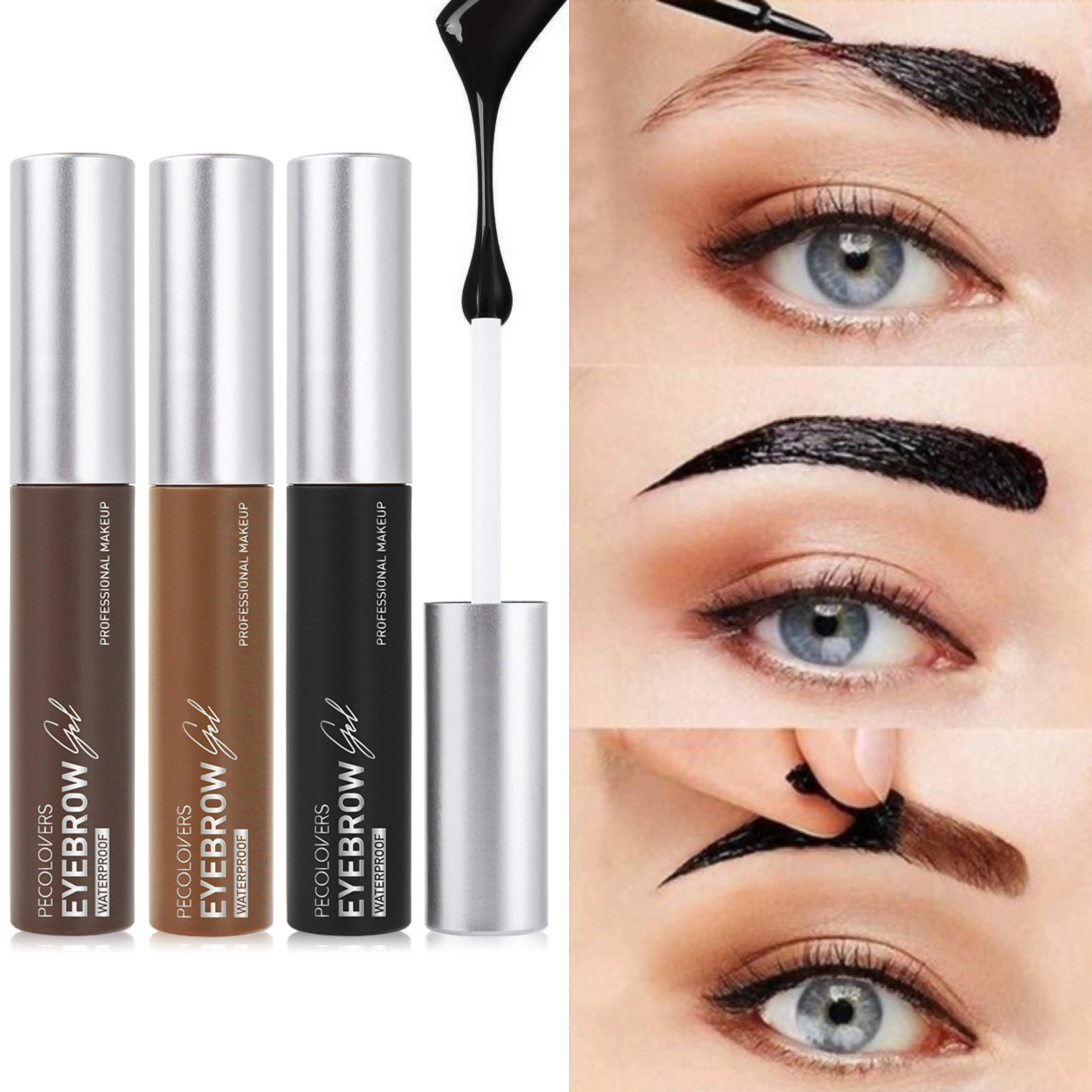 New Tearing Eyebrow Gel Makeup Semi-Permanent Waterproof Long Lasting Tattoo Tint Sweatproof Peel Off Dye Eyebrow Cream Cosmetic