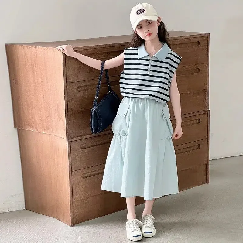 Kids Set Girls Clothes 10 Years Old Teens Home Clothing Children's Suit Tweens 8 Elementary Student Girl Girls' Summer Stylish