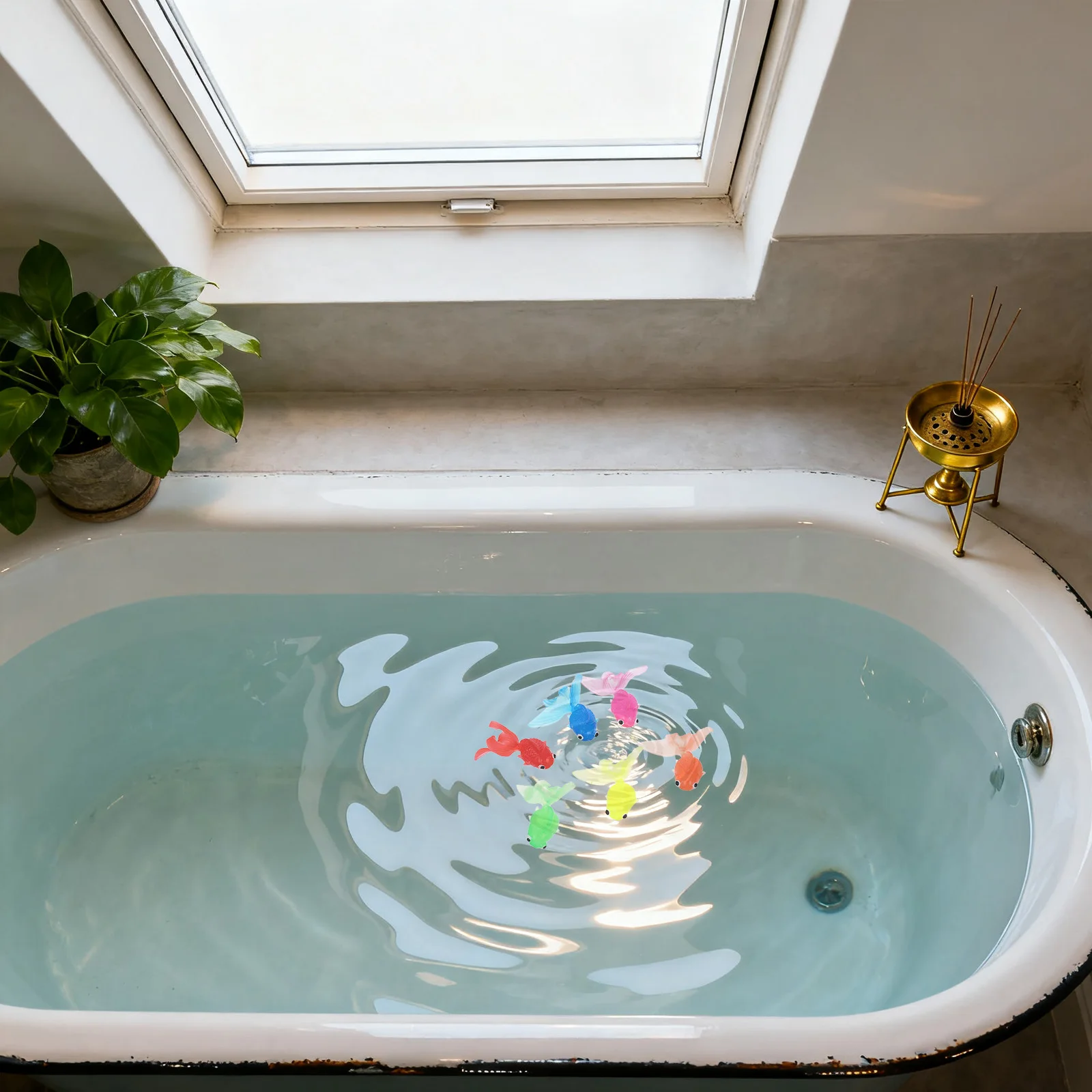 مجموعة واحدة من لعبة صيد الأسماك للأطفال الرضع، تصميم بألوان زاهية، خفيف الوزن وآمن للعب المائي