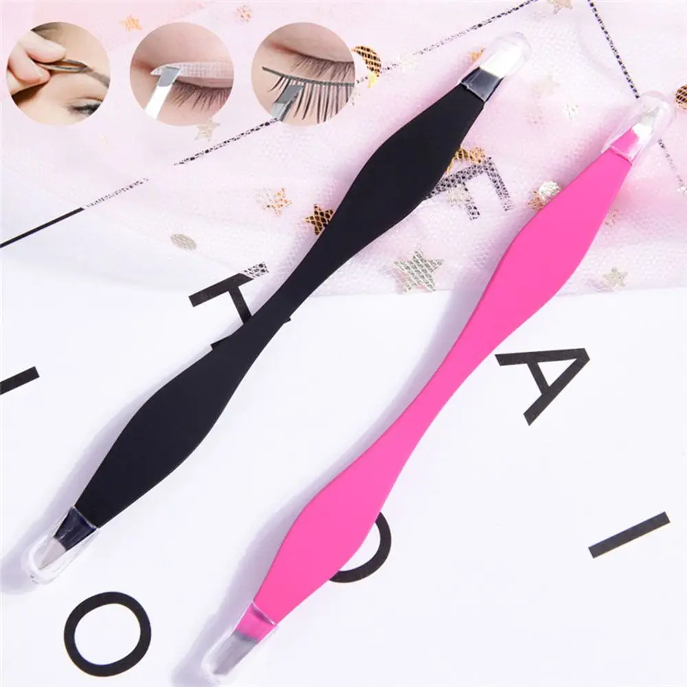 Women Anti-Static Beauty Eyelash Extension Pincet Threading Tweezers Makeup Tools Double Ends Eyebrow Tweezer Tweezers