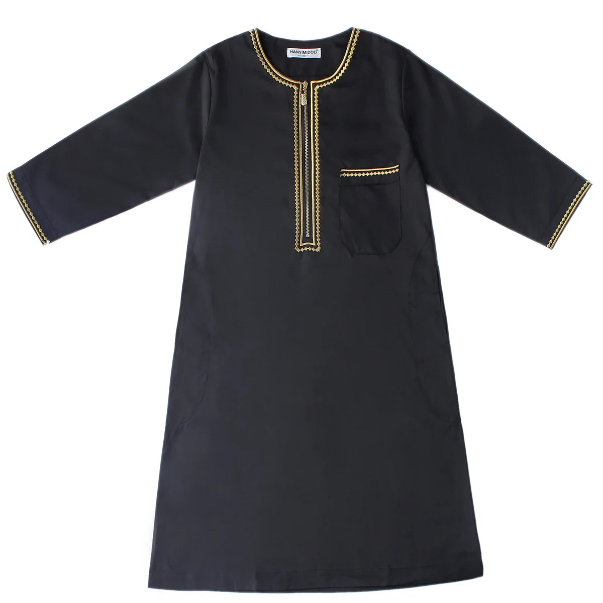 Tiener Moslim Kids Jongens Jubba Thobe Gewaden Arabisch Islamitisch Midden-Oosten Dubai Saudi Caftan Lange Mouw Ramadan Dishdasha Kleding