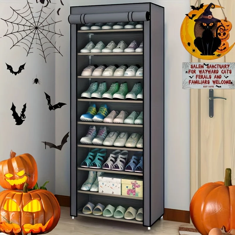 

Multi-tier Shoe Storage Organizer with Cover, Dustproof Home Shoe Rack, Christmas Halloween Gift, 1pc
