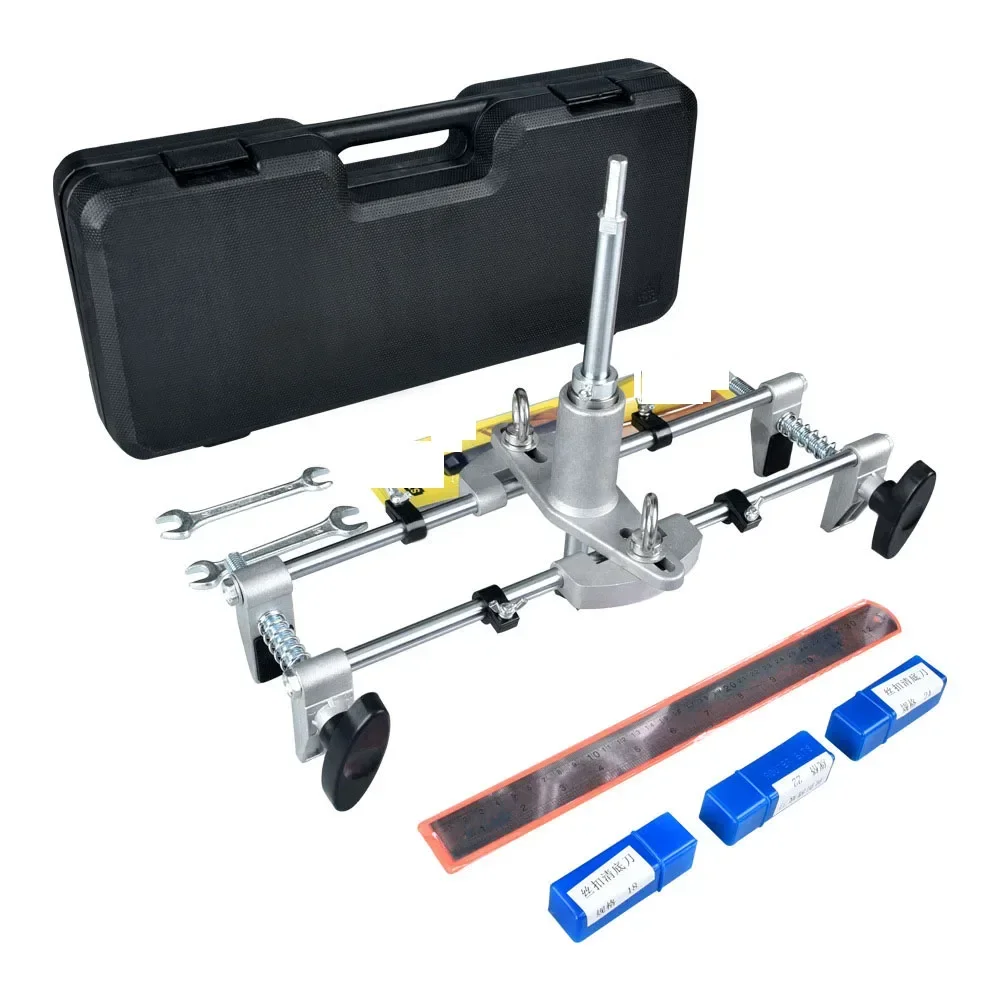 Ouvre-trou de serrure de porte en bois, Kit de montage de porte à mortaise avec 3 fraises en acier au tungstène, ouvre-porte de scie à trou de gabarit à mortaisage