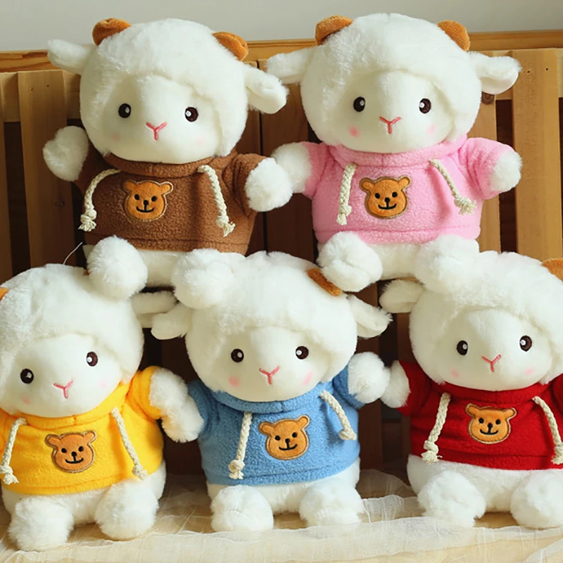 

23cm PP Cotton Cartoon Plush Sheep Soft Toys Stuffed Animal Sheep Dolls Valentine's Day Christmas Gifts Toy For Children Girl