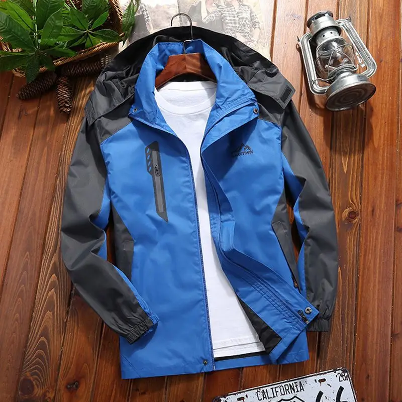 

Spring and Autumn Men's Jackets Casual Loose Thin Outdoor Mountaineering Clothes Windproof and Waterproof Jackets