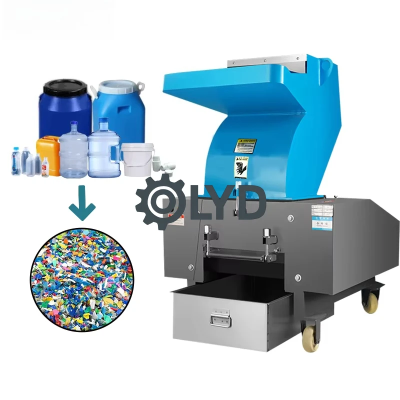 Slow Speed Recycling Grinder for Film Filament Waste Heavy Duty Plastic Crushing Machine Compact