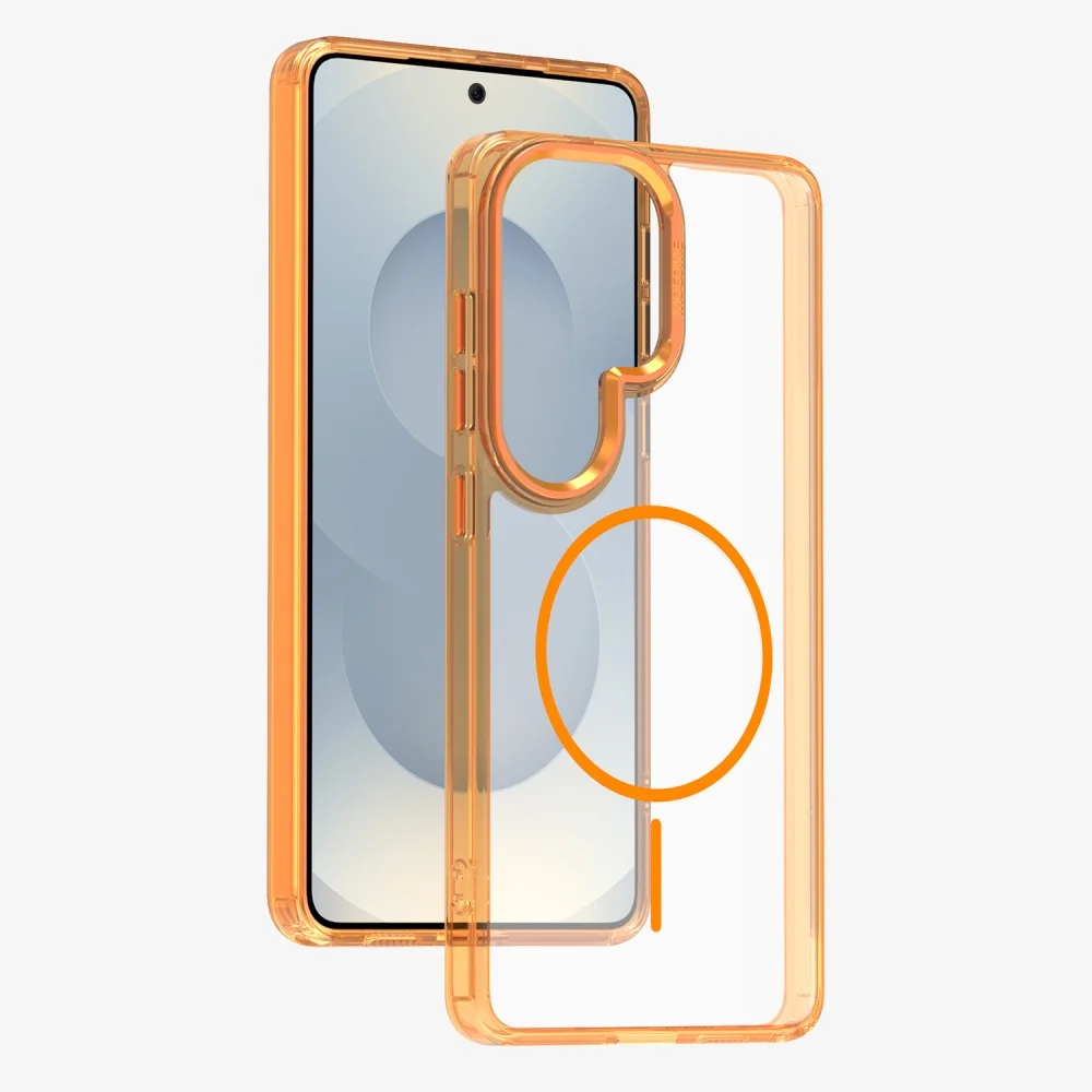 Crystal Clear Metal Button for Magsafe Phone Case For Samsung S26 S25 S24 S23 S22 Ultra Plus S24 S25 FE S25 Edge Magnetic Cover