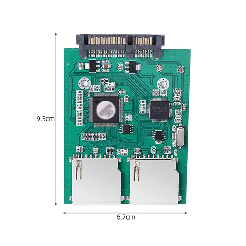 Adaptador SATA SD, Adaptador de Conversão Digital, 15Pin + 7Pin, Conversor de Cartão SD, Suporta 128GB, Laptop, Tablet, 2.5"