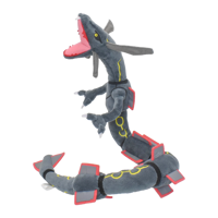 Shiny Rayquaza Plush Toys Stuffed Animal Game for Collectible Gift,Soft Plushies,Cute Cartoon Character Black 12 Inch