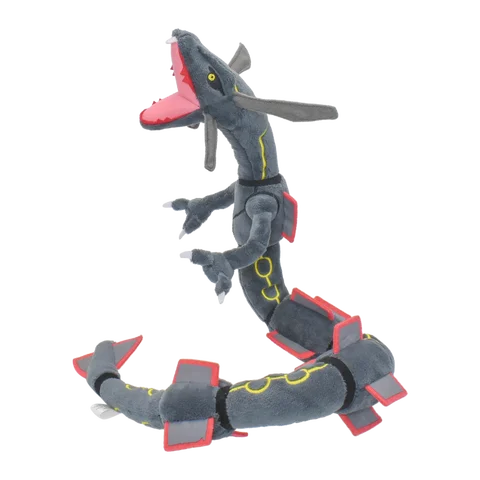 Shiny Rayquaza Plush Toys Stuffed Animal Game for Collectible Gift,Soft Plushies,Cute Cartoon Character Black 12 Inch