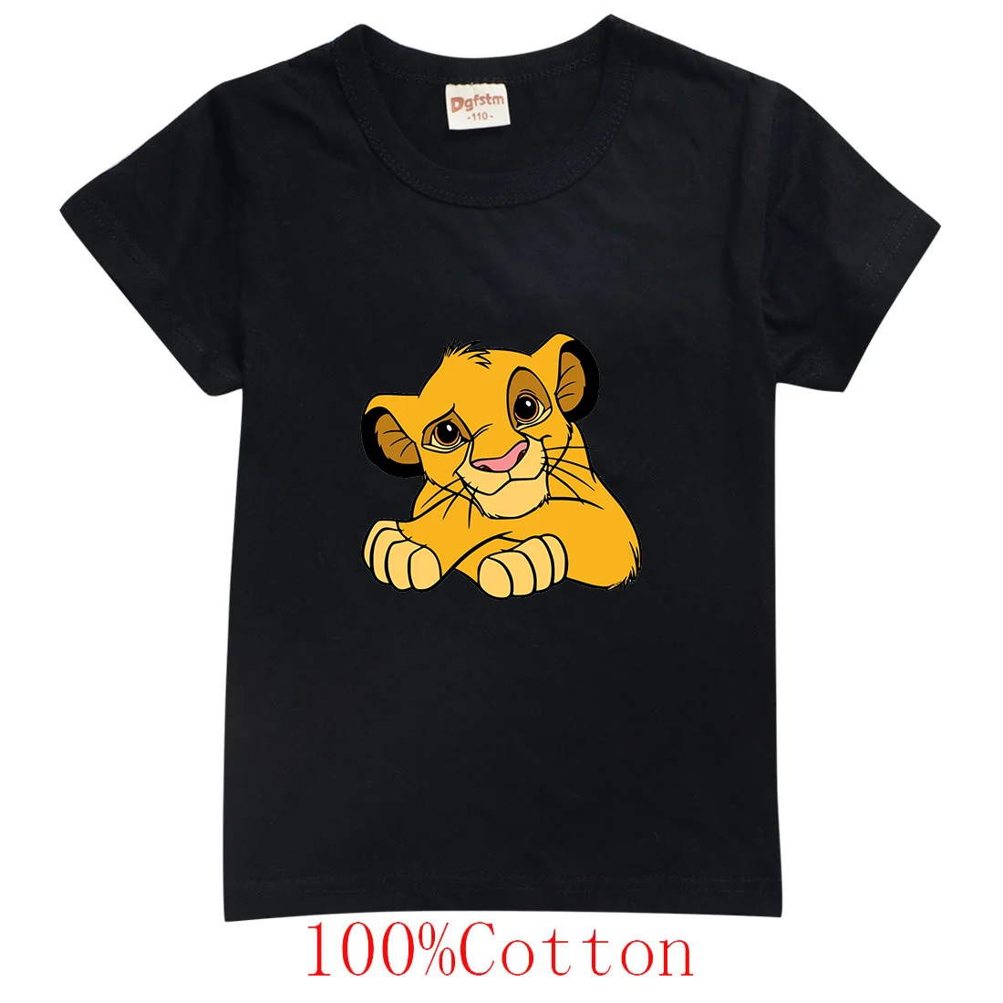 Disney The Lion King Simba Boys Girls Teenager Outfits Tee Shirt  Kids Clothes T Shirts Children Cartoons Casual Tops