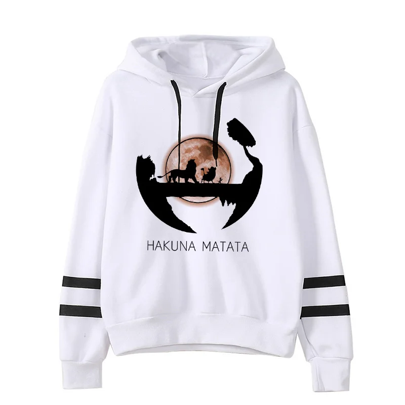 90s Y2k Hakuna Matata Hoodie Disney The Lion King Sweatshirt  Women Clothes Hoody Famale Hoodies Kawaii