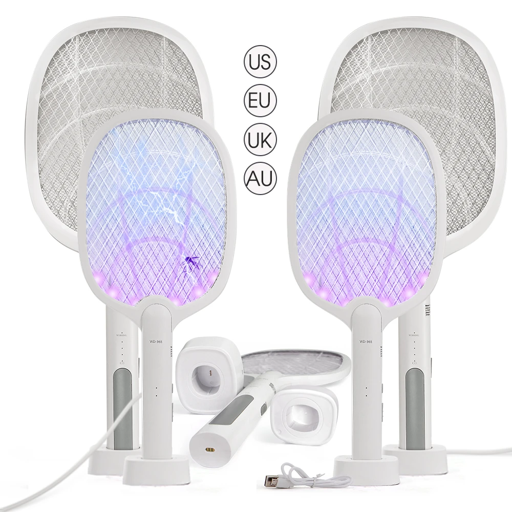 전기 플라이 스와터 라켓 스마트 버그 재퍼, USB 충전식 베이스, 강력한 모기 트랩 램프 킬러, 3 층 안전 메쉬, 1 개 Best5 전기 플라이 스와터 라켓 스마트 버그 재퍼, USB 충전식 베이스, 강력한 모기 트랩 램프 킬러, 3 층 안전 메쉬, 1 개 Best5
