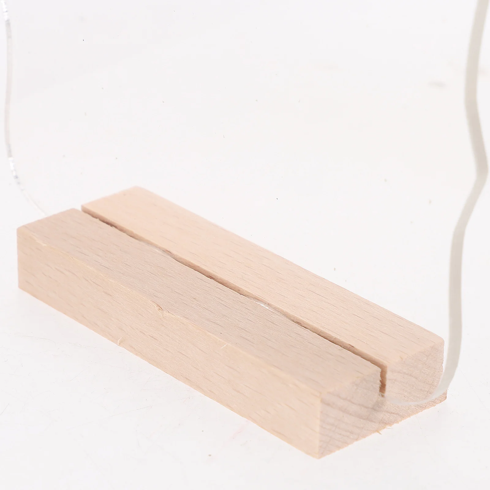 4 قطعة علامات الجدول الاكريليك قاعدة خشبية رسالة مجلس الزفاف محفوظة حامل أرقام الجلوس للولائم حفلة الحدث الجدول الديكور #3