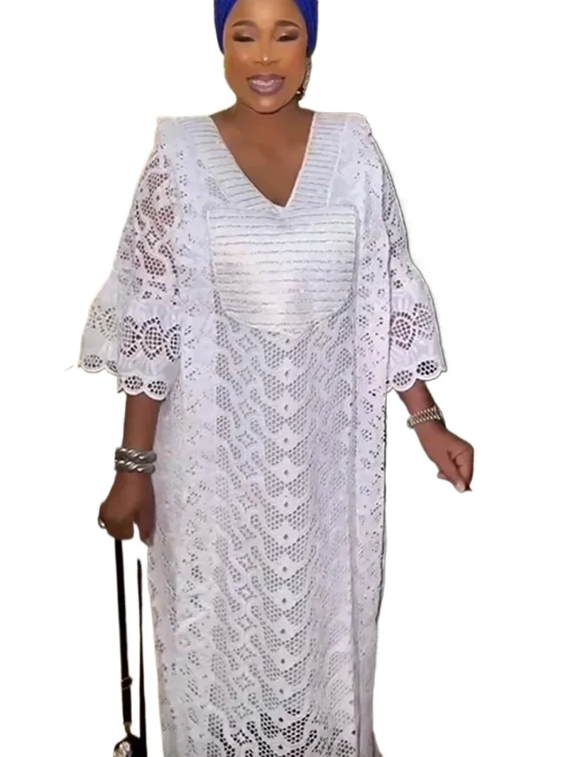 

Elegant African Dresses for Women Muslim Fashion Boubou Abayas Robe Dashiki Ankara Lace Outfits Evening Gown Kaftan