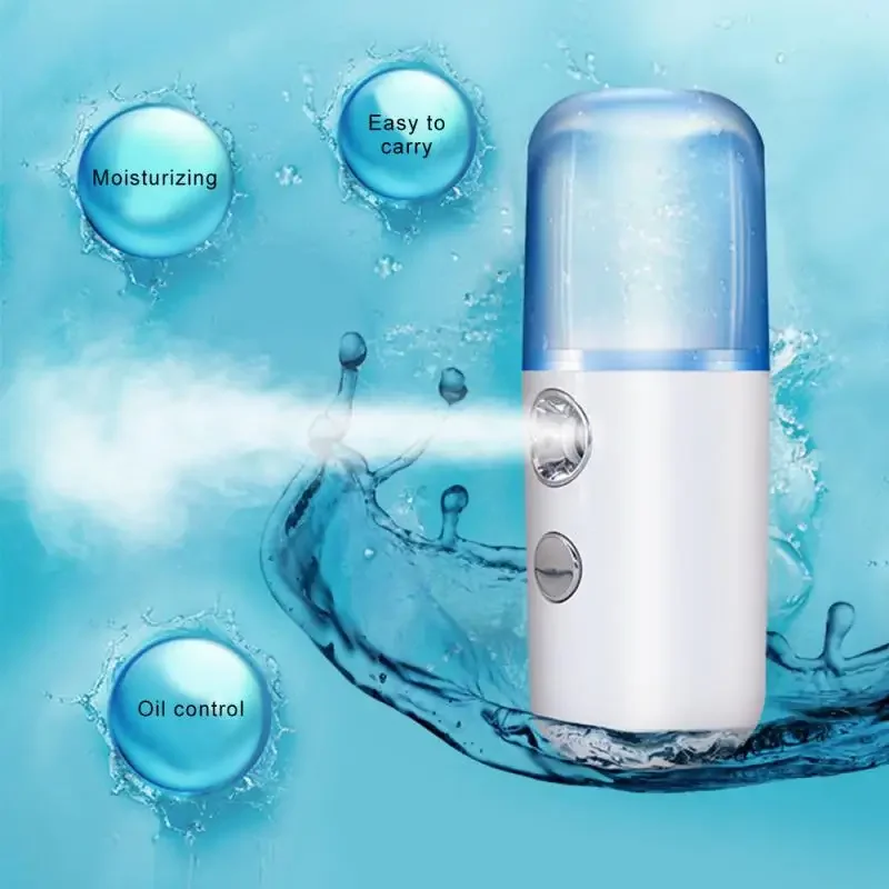 Facial Sprayer Nano Mist Usb Rechargeable Portable Water Replenisher Cool Mist Maker Fogger Face Care Handheld Mini Humidifier