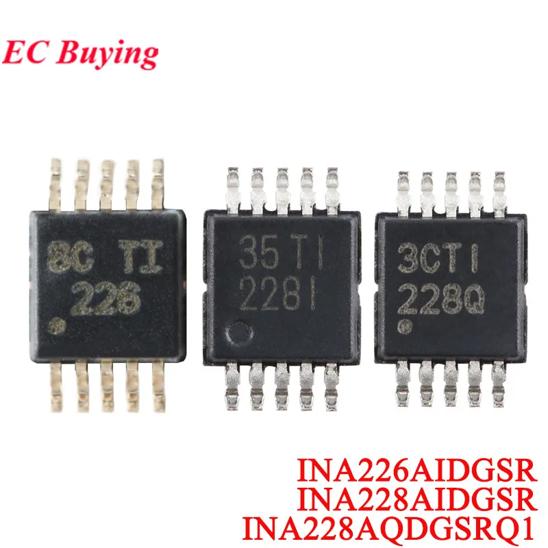 5Pcs/1pc INA226 226 INA226AIDGSR INA228 INA228AIDGSR 228I INA228AQDGSRQ1 228Q Bidirectional Current Power Monitor Chip IC