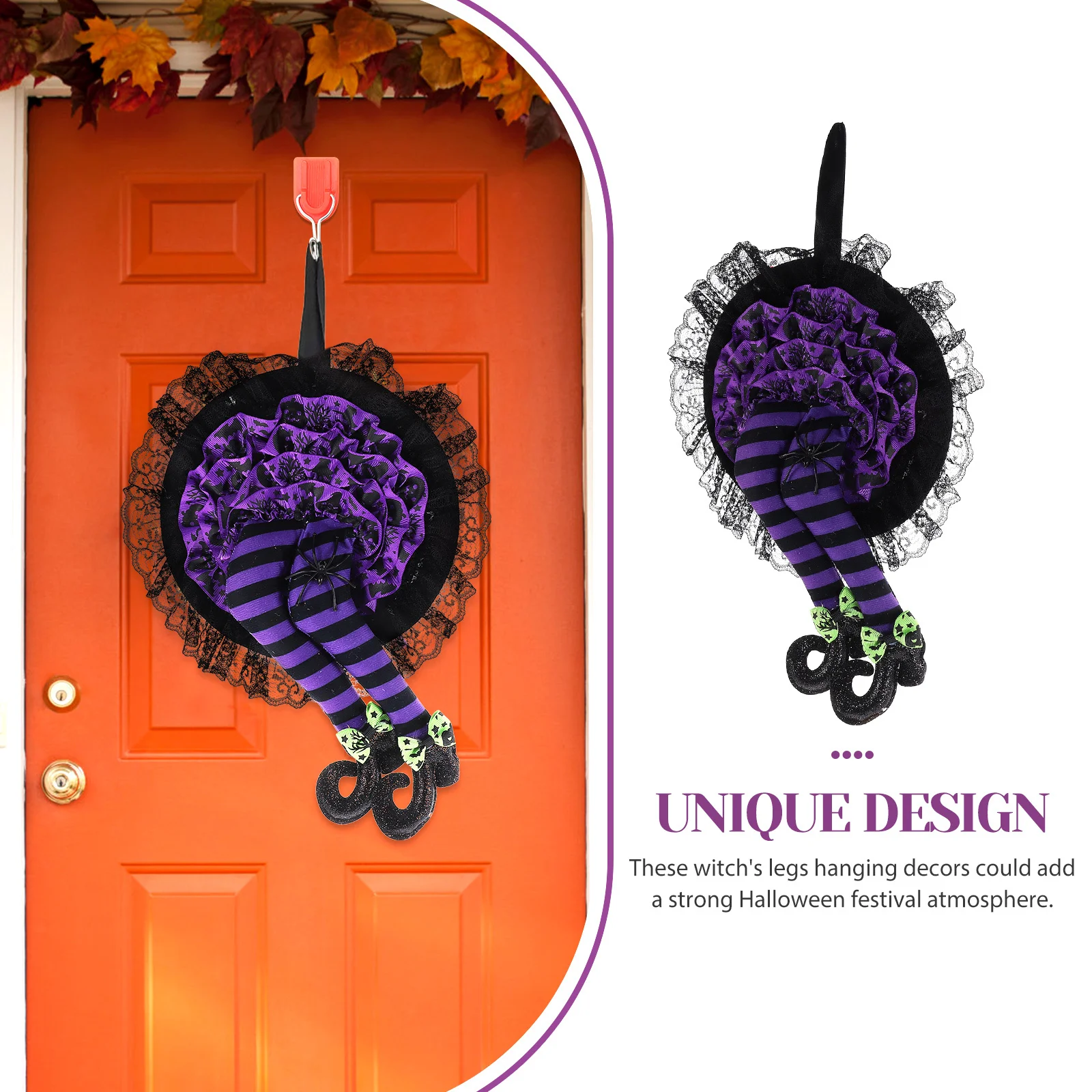

Halloween Witch Legs Ornament Lightweight Fabric Hanging Pendant for Home Party Decor Festive Atmosphere Enhancing Gift Idea