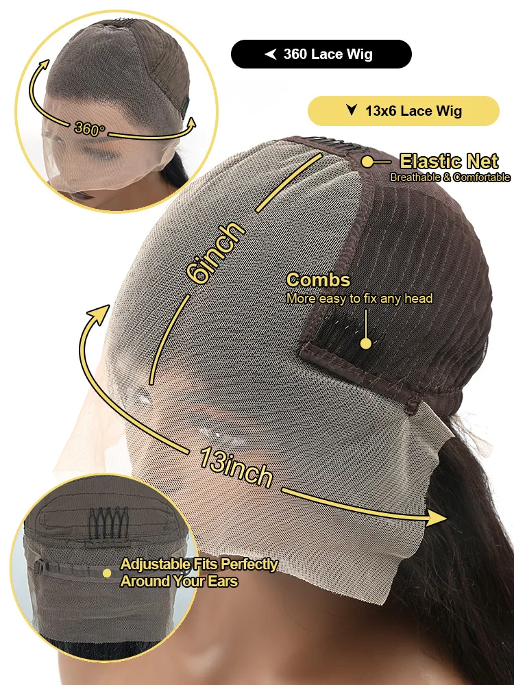 40 بوصة فضفاض موجة عميقة 360 HD الدانتيل أمامي خصلات الشعر المستعار الإنسان 300 الكثافة البرازيلي مجعد موجة المياه 13x6 الدانتيل شعر مستعار أمامي قطعها مسبقا #6