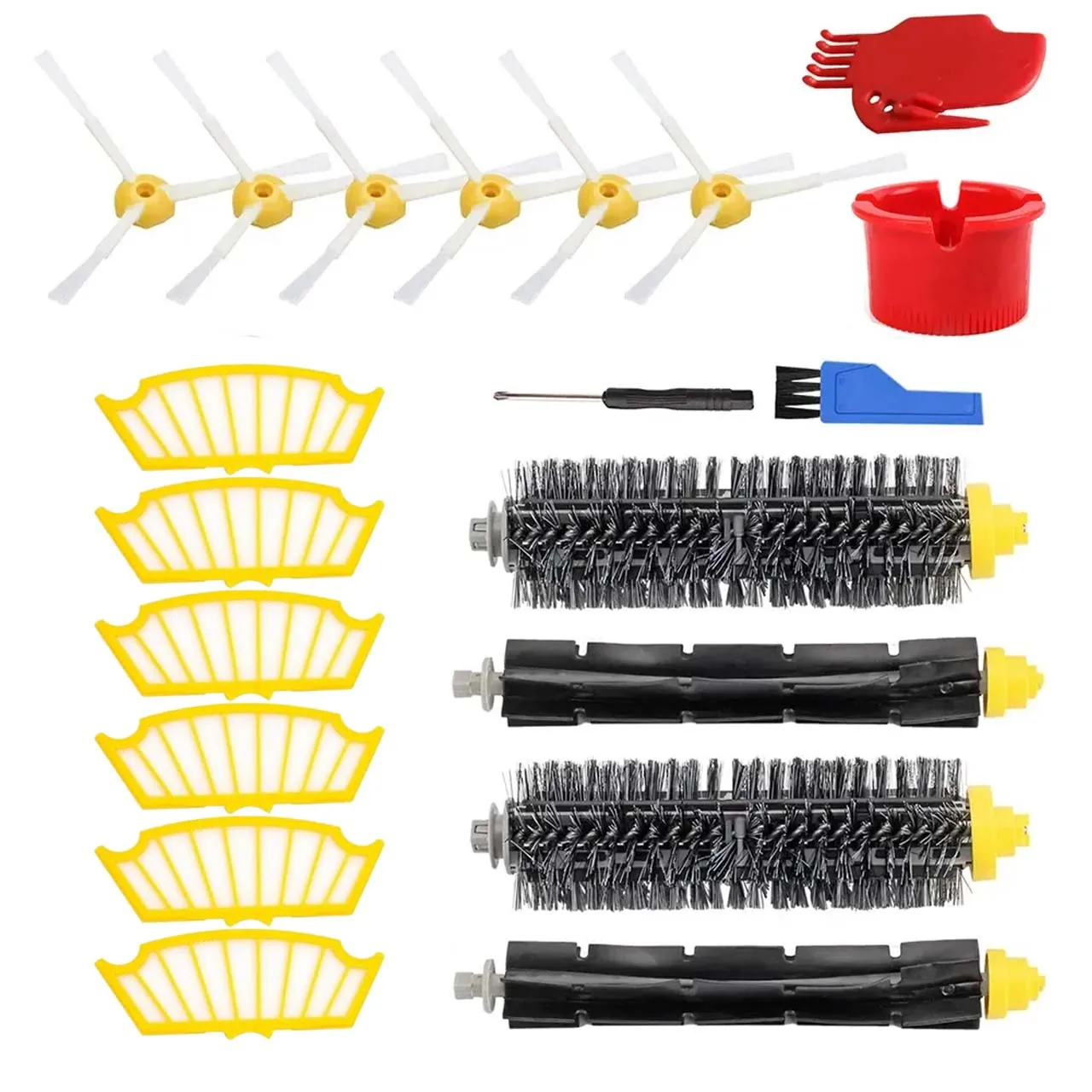 Kit de pièces de rechange pour aspirateur iRobot Roomba, brosse filtrante, accessoires pour séries 500, 510, 520, 530, 535, 540, 555, 560, 561, 562