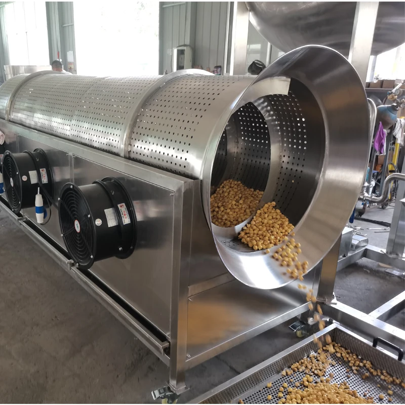Commercial Caramel Popcorn Making Machine Automatic Production Line Cooling Blending Screening System Custom