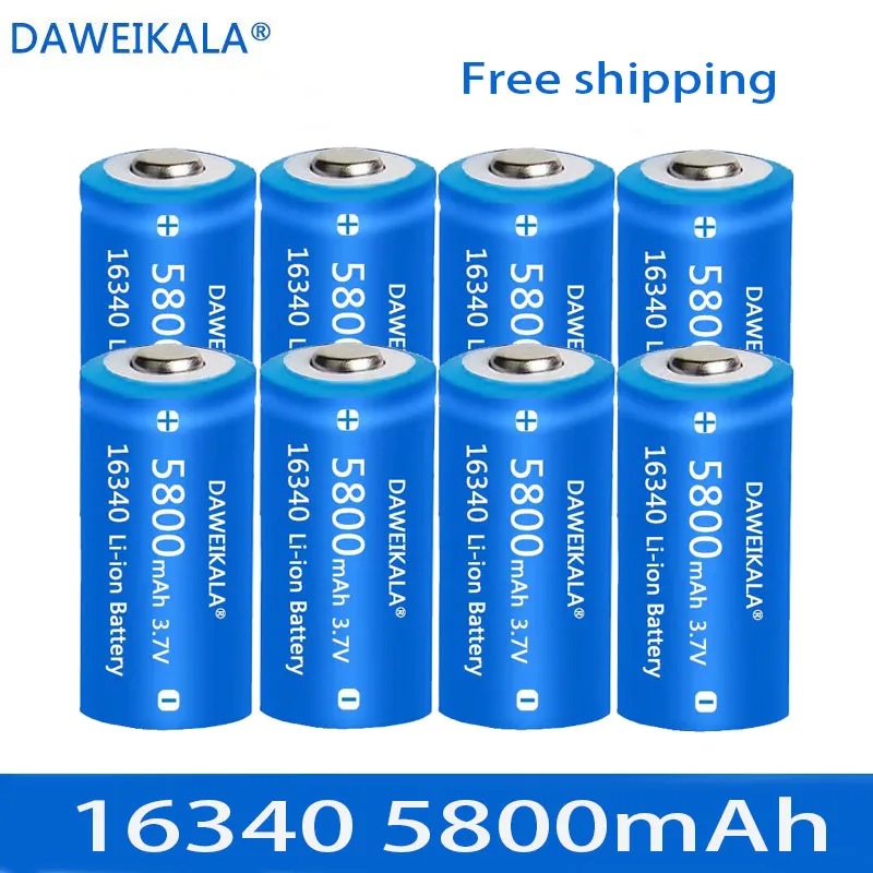 2023 Daweikala Brand CR123A 3V Lithium Battery CR123 123A CR17345 16340 Button Battery, Used for Dry Main Battery Camera Flashli