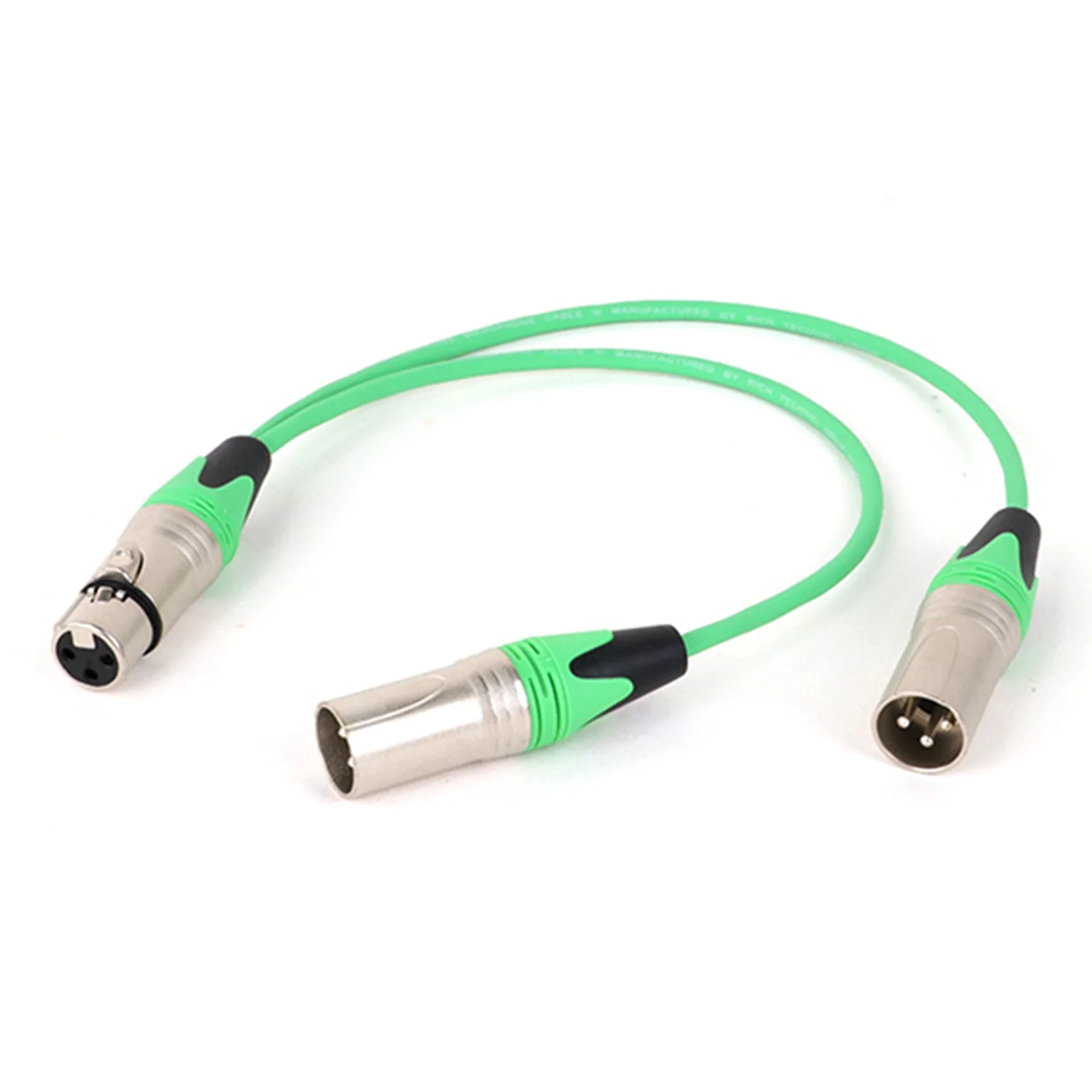 GuerGuo 3-poliger XLR-Buchse auf Dual-2-Stecker, Y-Splitter-Adapterkabel für Verstärker, Lautsprecher, Kopfhörer, Mixer, 0,3 m, 0,5 m