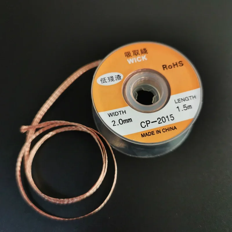 1,0-4,0 mm/1,5 M-6 M Schweißdrähte Entlöten Geflecht Löten Entferner Docht Draht Reparatur Werkzeug – Detail 3