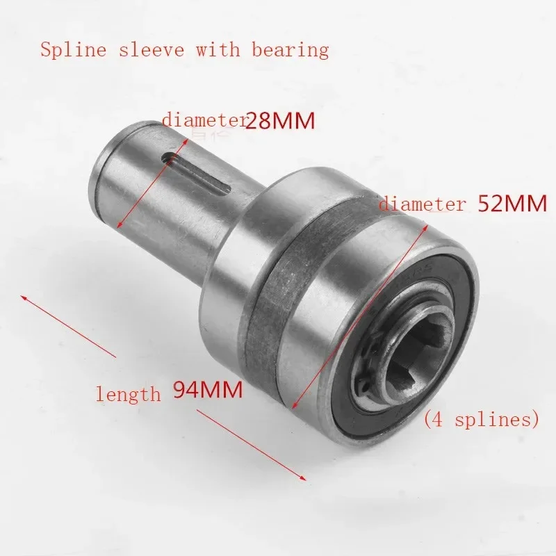 Bench Drill Parts Main Shaft ，Drive Shaft Spline Sleeve Gear Shaft Pulley Drilling Machine Accessories ZQ4120