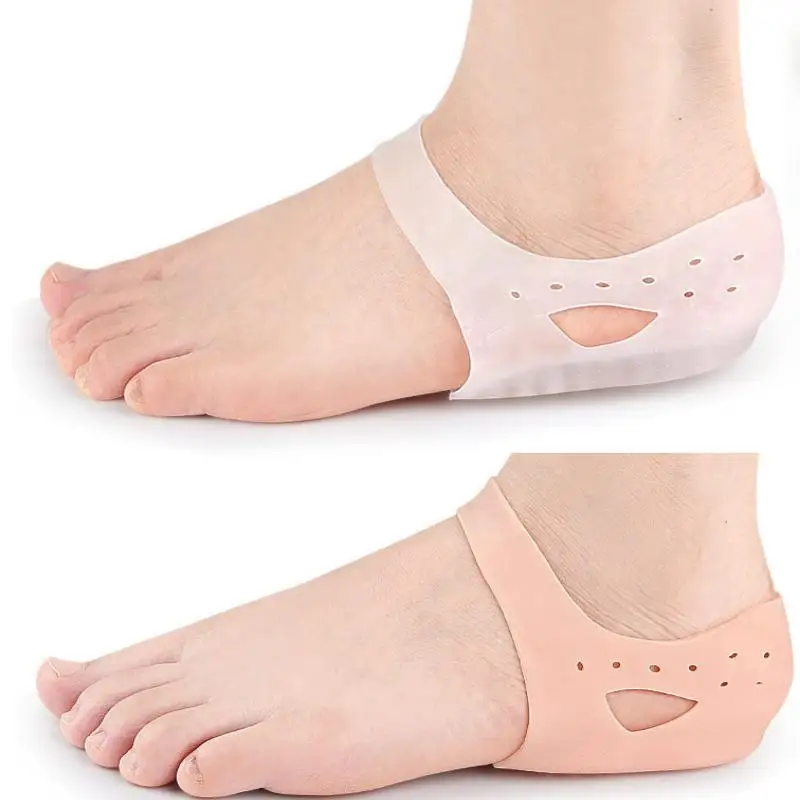 1쌍 실리콘 힐 프로텍터 중족골 패드 앞발 젤 힐 패드 족저근막염 발 통증 완화 물집 보호기