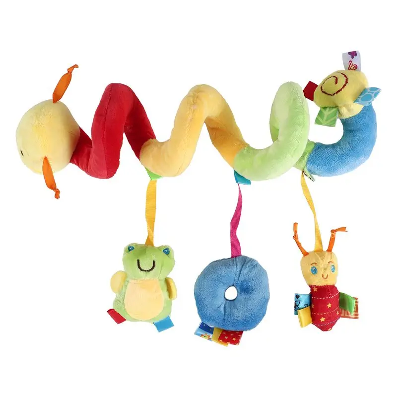 B24C-Cute Activity Spiral Crib Stroller مقعد السيارة للسفر معلق خشخيشات الأطفال #4