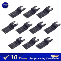 10PCS Reciprocating Saw Blades 34mm High Carbon Steel for Bosch Fein Oscillating Multi Tool Wood & Metal Cutting Blades