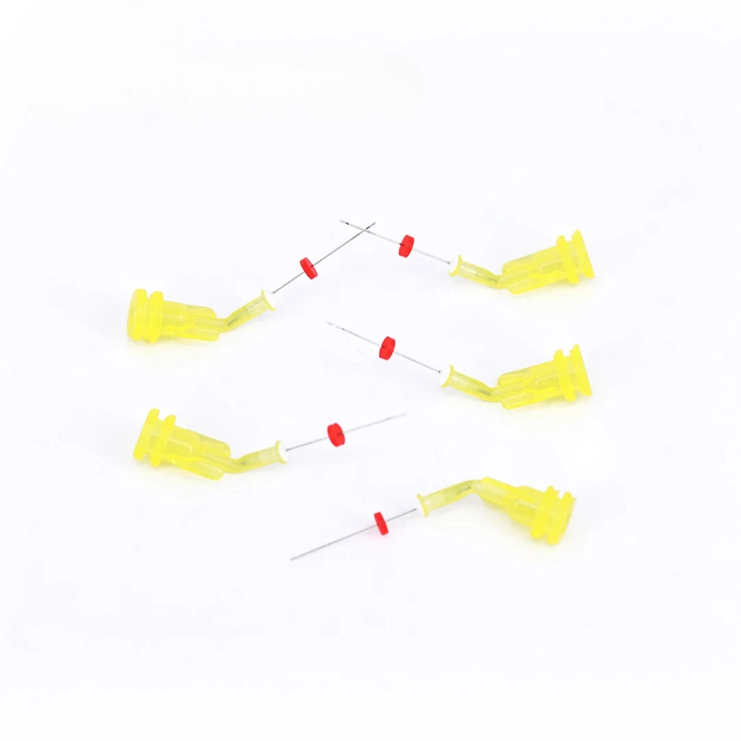 Reusables Irrigations Endos Needles Tip 31GA Elbows Doubles Sides Holes for Root Canals Cleanings Syringes Anteriors Molar Teeth