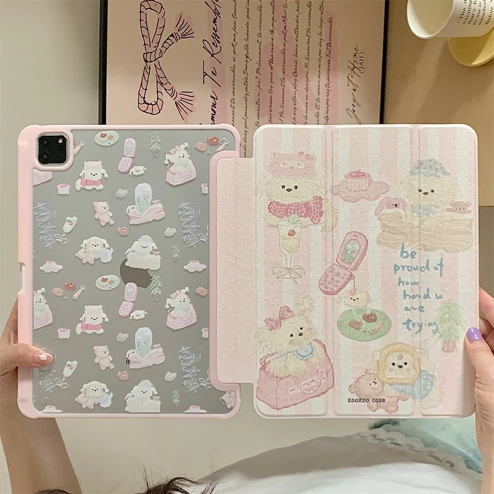 

Smart Case for iPad A16 11th 10th Gen Air M3 M2 11"Air 5 4 Pro11 M4 Mini 7 6 9.7 10.2 10.5 10.9 Magnetic Cover with Pencil Slot