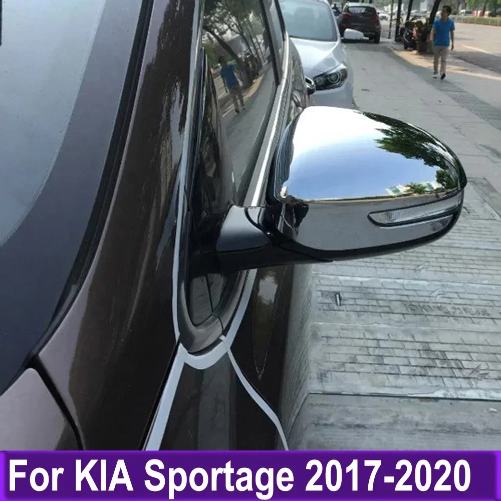 

Chrome Car Styling Exterior Accessories Side Door Rearview Mirror Cover Trims Sticker For KIA Sportage 2017 2018 2019 2020