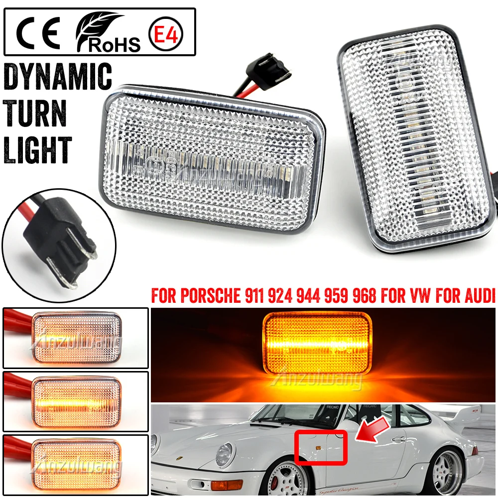 Side Marker Lamp Turn Signal Light Indicator For Audi A6 S6 100 C3 C4 200 80 90 B2/B3/B4 Cabriolet Coupe V8